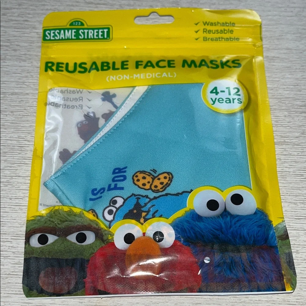 Sesame Street Cookie Monster Blue Face Mask